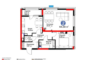 Продажа 2-комнатной квартиры, 66.58 м² - Продажа двухкомнатных квартир в блочном доме в Казахстане - страница 4