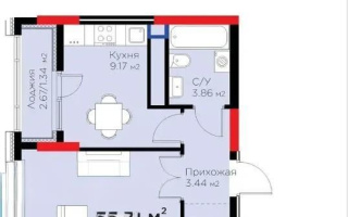 Продажа 1-комнатной квартиры, 35.21 м², ул. Жошы хана, дом  10 - Продажа квартир в новостройках Астаны