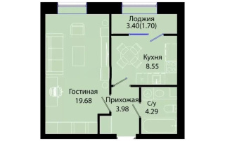 Продажа 1-комнатной квартиры, 38.2 м², ул. Жошы хана, дом  17 - Продажа  однокомнатных квартир в Астане без посредников с фото