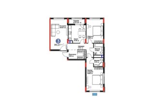 Продажа 3-комнатной квартиры, 91 м²