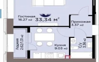 Продажа 1-комнатной квартиры, 34 м² - Продажа однокомнатных квартир в блочном доме в Астане