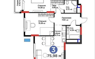 Продажа 3-комнатной квартиры, 75.45 м² - Продажа трехкомнатных квартир в Астане - страница 48