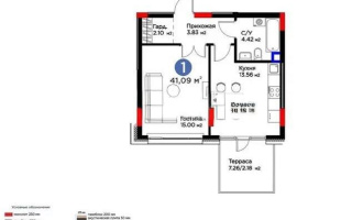 Продажа 1-комнатной квартиры, 41 м² - Продажа  однокомнатных квартир в новостройках Астаны