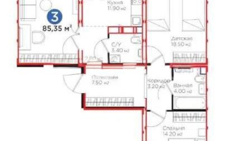 Продажа 3-комнатной квартиры, 85.35 м², ул. Е-103, дом  5 - Продажа квартир в Астане