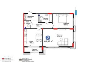 Продажа 2-комнатной квартиры, 85.55 м² - Продажа двухкомнатных квартир в монолитно-каркасном доме в Казахстане - страница 3