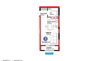 Продажа 1-комнатной квартиры, 33.65 м², ул. Белжайлау, дом  47а - Продажа  однокомнатных квартир в новостройках Алматы без посредников