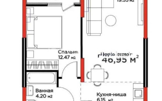 Продажа 2-комнатной квартиры, 46.5 м² - Продажа квартир в монолитном доме в Казахстане