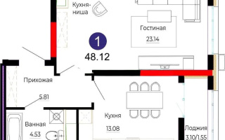 Продажа 1-комнатной квартиры, 48.12 м², ул. Е-882, дом  7 - Продажа  однокомнатных квартир в Астане без посредников с фото