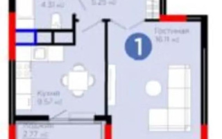 Продажа 1-комнатной квартиры, 37 м², ул. Рыскулова, дом  18/1 - Продажа квартир в новостройках Астаны
