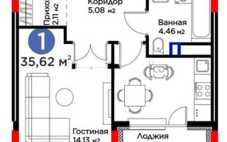 Продажа 1-комнатной квартиры, 35.6 м², ул. Е-117, дом  55 - Продажа  однокомнатных квартир в новостройках Астаны без посредников