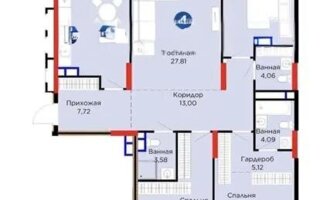 Продажа 4-комнатной квартиры, 130.97 м² - Продажа четырехкомнатных квартир от собственников в Астане