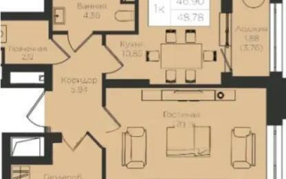 Продажа 1-комнатной квартиры, 47 м², пр. Кошкарбаева, дом  1 стр - Продажа квартир в Казахстане