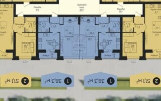 Продажа 2-комнатной квартиры, 51.1 м²