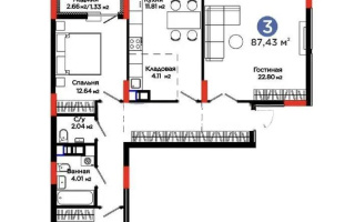 Продажа 3-комнатной квартиры, 88 м², ул. Е-321, дом  6/2 - Продажа квартир в новостройках Астаны с фото